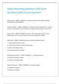 Global Reporting Initiative &lpar;GRI&rpar; Exam Questions With Correct Answers&period;