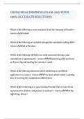 Cigna HealthSpring Certification Exam &ndash; Questions with 100&percnt; Verified Correct Answers