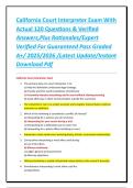 California Court Interpreter Exam With Actual 120 Questions & Verified Answers&comma;Plus Rationales&sol;Expert Verified For Guaranteed Pass Graded A&plus;&sol; 2025&sol;2026 &sol;Latest Update&sol;Instant Download Pdf