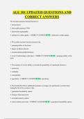 ALU 101 UPDATED QUESTIONS AND  CORRECT ANSWERS