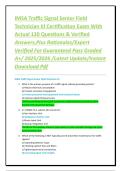IMSA Traffic Signal Senior Field Technician III Certification Exam With Actual 120 Questions & Verified Answers&comma;Plus Rationales&sol;Expert Verified For Guaranteed Pass Graded A&plus;&sol; 2025&sol;2026 &sol;Latest Update&sol;Instant Download Pdf