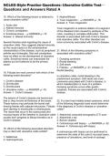 NCLEX-Style Practice Questions&colon; Ulcerative Colitis Test Questions and Answers Rated A