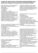 Chapter 32&colon; Drugs Used to Treat Gastroesophageal Reflux and Peptic Ulcer Diseases Test Questions and Answers Rated A
