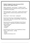Module 6&colon; Peripheral Vascular Assessment &lpar;CH&period;22&rpar; Questions With Complete Solutions
