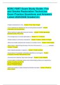 IICRC FSRT Exam Study Guide&colon; Fire and Smoke Restoration Technician Exam Practice Questions and Answers Latest 2025&sol;2026 Graded A&plus;&period;