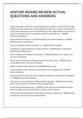 AGPCNP BOARD REVIEW ACTUAL QUESTIONS AND ANSWERS