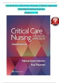 Test Bank for Critical Care Nursing&colon; A Holistic Approach&comma; 12th Edition &ndash; Patricia Gonce Morton & Paul Thurman &lpar;ISBN&colon; 978-1975174453&rpar; &vert; Latest Update 2025&sol;2026