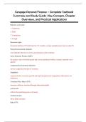 Cengage Personal Finance &ndash; Complete Textbook Summary and Study Guide &vert; Key Concepts&comma; Chapter Overviews&comma; and Practical Applications