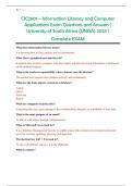 CIC2601 &ndash; Information Literacy and Computer Applications Exam Questions and Answers &vert; University of South Africa &lpar;UNISA&rpar; 2025 &vert; Complete EXAM