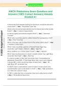 AMCA phlebotomy Questions and  Answers &lpar;100&percnt; Correct Answers&rpar; Already  Graded A&plus; 