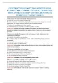 CONSTRUCTION QUALITY MANAGEMENT &lpar;CQM&rpar; EXAMINATION &ndash; COMPLETE EXAM WITH PRACTICE TESTS&comma; AND KEY QUALITY CONTROL PRINCIPLES &vert;&vert; CURRENTLY TESTING VERSION