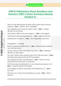 AMCA Phlebotomy Exam Questions and  Answers &lpar;100&percnt; Correct Answers&rpar; Already  Graded A&plus;