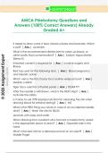 AMCA Phlebotomy Questions and  Answers &lpar;100&percnt; Correct Answers&rpar; Already  Graded A&plus;