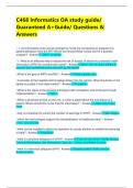 C468 Informatics OA study guide&sol; Guaranteed A&plus; Guide &sol; Questions & Answers