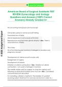 American Board of Surgical Assistants TEST  REVIEW Gynecology and Urology  Questions and Answers &lpar;100&percnt; Correct  Answers&rpar; Already Graded A&plus;