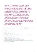 RN ATI PHARMACOLOGY PROCTORED EXAM RETAKE NEWEST 2025 COMPLETE 295 ACTUAL QUESTIONS AND CORRECT VERIFIED ANSWERS&sol;ALREADY GRADED A&plus;&vert;&vert;BRAND NEW&excl;&excl; A nurse is preparing to administer a scheduled dose of warfarin to a client&period; Which of the following laboratory 