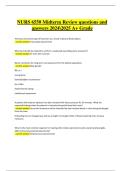 NURS&sol;NRNP 6550 Midterm Exam Review &ndash; Most Tested Questions and Verified Answers &lpar;A&plus; Graded&comma; 2024&sol;2025&comma; Walden University&rpar;