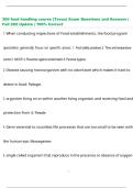 360 food handling course &lpar;Texas&rpar; Exam Questions and Answers &vert;  Fall 202 Update &vert; 100&percnt; Correct