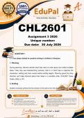 CHL2601 Assignment 3 &lpar;COMPLETE ANSWERS&rpar; 2026 - DUE 30 July 2026