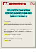 CST - NBSTSA EXAM ACTUAL 2025&sol;2026 QUESTIONS AND 100&percnt; CORRECT ANSWERS