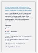 UST ABSN Pathopharmacology 1 Exam 2025&sol;2026 Actual  Complete Real Exam  Questions & Correct Answers &lpar;Verified  Answers&rpar; &vert; Already Graded A&plus; &vert; Newest Exam &vert; Just Released&excl;&excl; 