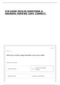 CCR EXAM 2025/26 QUESTIONS & ANSWERS VERIFIED 100% CORRECT.