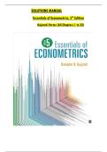 SOLUTIONS MANUAL  Essentials of Econometrics&comma; 5th Edition  Gujarati Porter &lpar;All Chapters 1 to 22&rpar; 