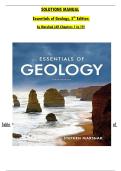 SOLUTIONS MANUAL  Essentials of Geology&comma; 5th Edition   by Marshak &lpar;All Chapters 1 to 19&rpar; 