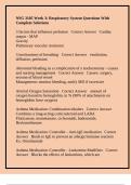 NSG 3105 Week 3&colon; Respiratory System Questions With Complete Solutions