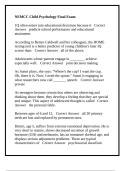 NEMCC Child Psychology Final Exam