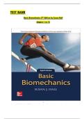 TEST BANK  Basic Biomechanics 8th Edition by Susan Hall  chapter 1 to 15