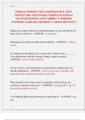 INDIANA PERMIT TEST AND PRACTICE TEST  NEWEST 2025 TEST BANK&vert; COMPLETE 200 REAL  EXAM QUESTIONS AND CORRECT VERIFIED  ANSWERS&sol; ALREADY GRADED A&plus; &lpar;MOST RECENT&excl;&excl;&rpar; 