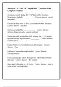 American Lit 2 Unit III Test &lpar;NEMCC&rpar; Questions With Complete Solutions