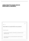 LABCE PRACTICE EXAM 2025&sol;26 QUESTIONS & ANSWERS&period;