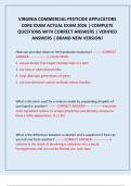 VIRGINIA COMMERCIAL PESTICIDE APPLICATORS CORE EXAM ACTUAL EXAM 2026 &vert; COMPLETE QUESTIONS WITH CORRECT ANSWERS &vert; VERIFIED ANSWERS &vert; BRAND NEW VERSION&excl;