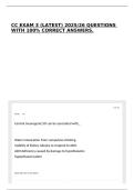 CC EXAM 3 &lpar;LATEST&rpar; 2025&sol;26 QUESTIONS WITH 100&percnt; CORRECT ANSWERS&period;
