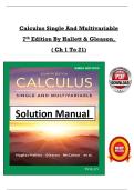 Calculus&colon; Single and Multivariable &lpar;7th Edition&rpar; &ndash; Hallett & Gleason &lbrack;Chapters 1&ndash;21&rsqb; &vert; Verified Study Notes & Exam Prep &lpar;2025&sol;2026&rpar;