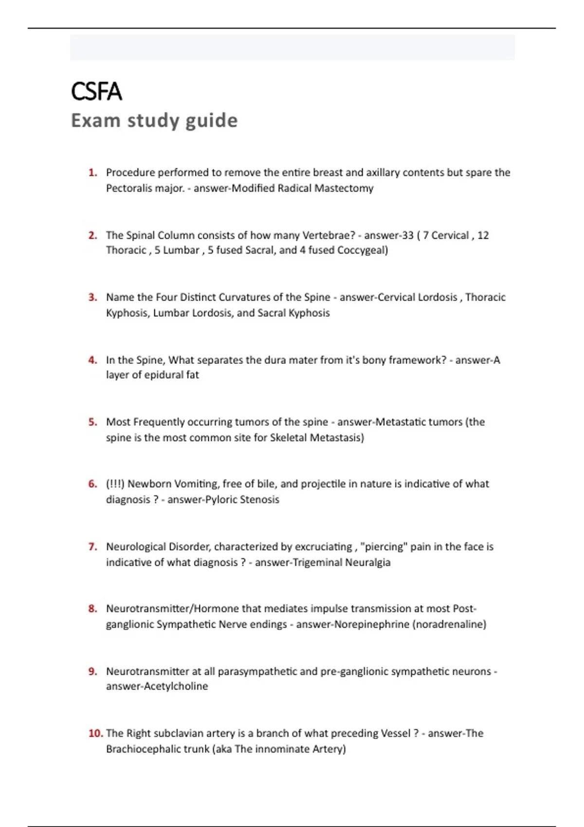 CSFA Exam Study Guide | Complete 2025–2026 Certified Surgical First ...