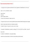 Neuroanatomy Week 4 Part 2 QUESTIONS AND CORRECT DETAILED  ANSWERS WITH COMPLETE SOLUTIONS  &vert; GRADED A&plus;