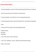 Neuroanatomy Week 3 QUESTIONS AND CORRECT DETAILED  ANSWERS WITH COMPLETE SOLUTIONS  &vert; GRADED A&plus;