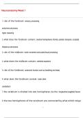 Neuroanatomy Week 1 QUESTIONS AND CORRECT DETAILED  ANSWERS WITH COMPLETE SOLUTIONS  &vert; GRADED A&plus;