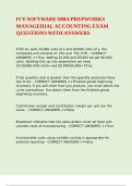 IVY SOFTWARE MBA PREPWORKS MANAGERIAL ACCOUNTING EXAM QUESTIONS WITH ANSWERS&comma;