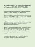 Ivy Software MBA Prepworks Fundamentals of Economics EXAM WITH ANSWERS&comma;
