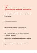 LRA 220 Quiz 2 &lpar;Study Set&rpar; Questions With Answers