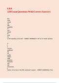 RA 220 Exam Questions With Correct Answers&period;
