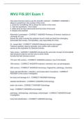 WVU FIS 201 Exam 1  Questions and Answers Best rated A&plus; Guaranteed Success Latest Update
