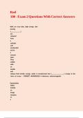 Rad 100 - Exam 2 Questions With Correct Answers
