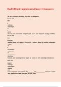Rad 100 test 1 questions with correct answers