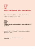 UNLV Rad 100 Final Exam Questions With Correct Answers&period;