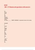 RAD 100 - CT Homework questions with answers